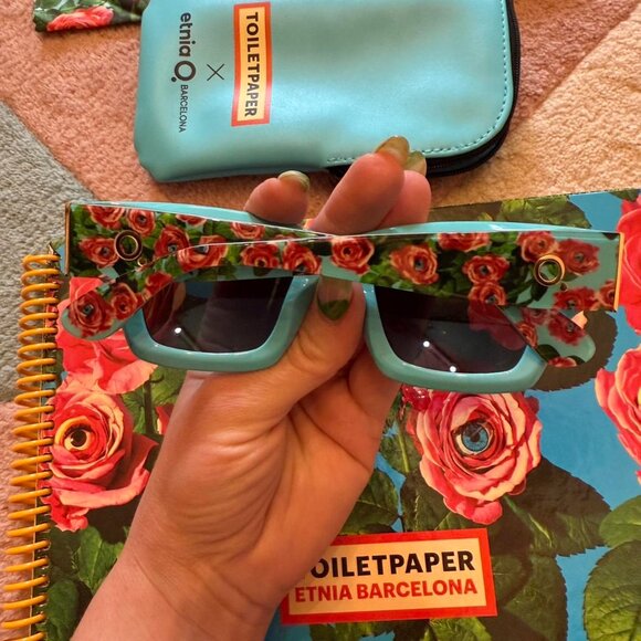 Etnia Barcelona x toilet paper rare flower sunglasses Retro round sunglasses - Picture 7 of 8